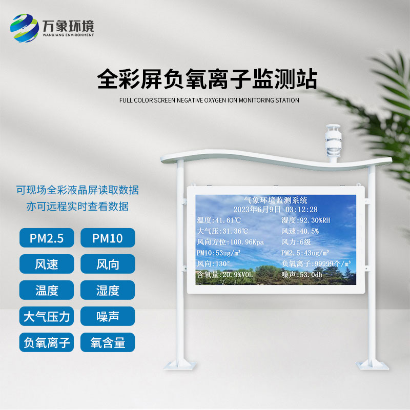 ??什么是全彩屏一體化負氧離子監測站？